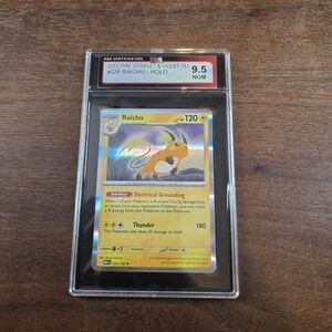 Pokemon TCG 2023 Raichu #026/165 Holo Scarlet & Violet 151 KSA 9.5 NGM Graded